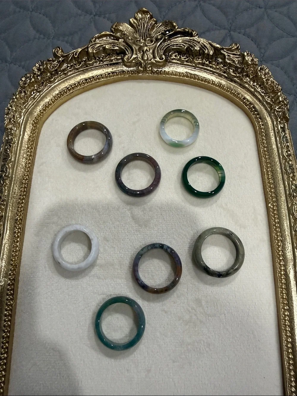 Handcrafted Multicolor Gemstone Ring Set